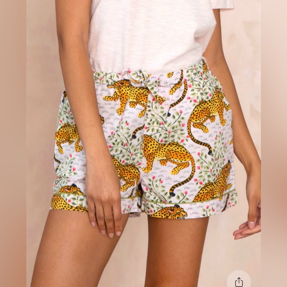 Printfresh Bagheera Blush Pajama Shorts NWOT Small
